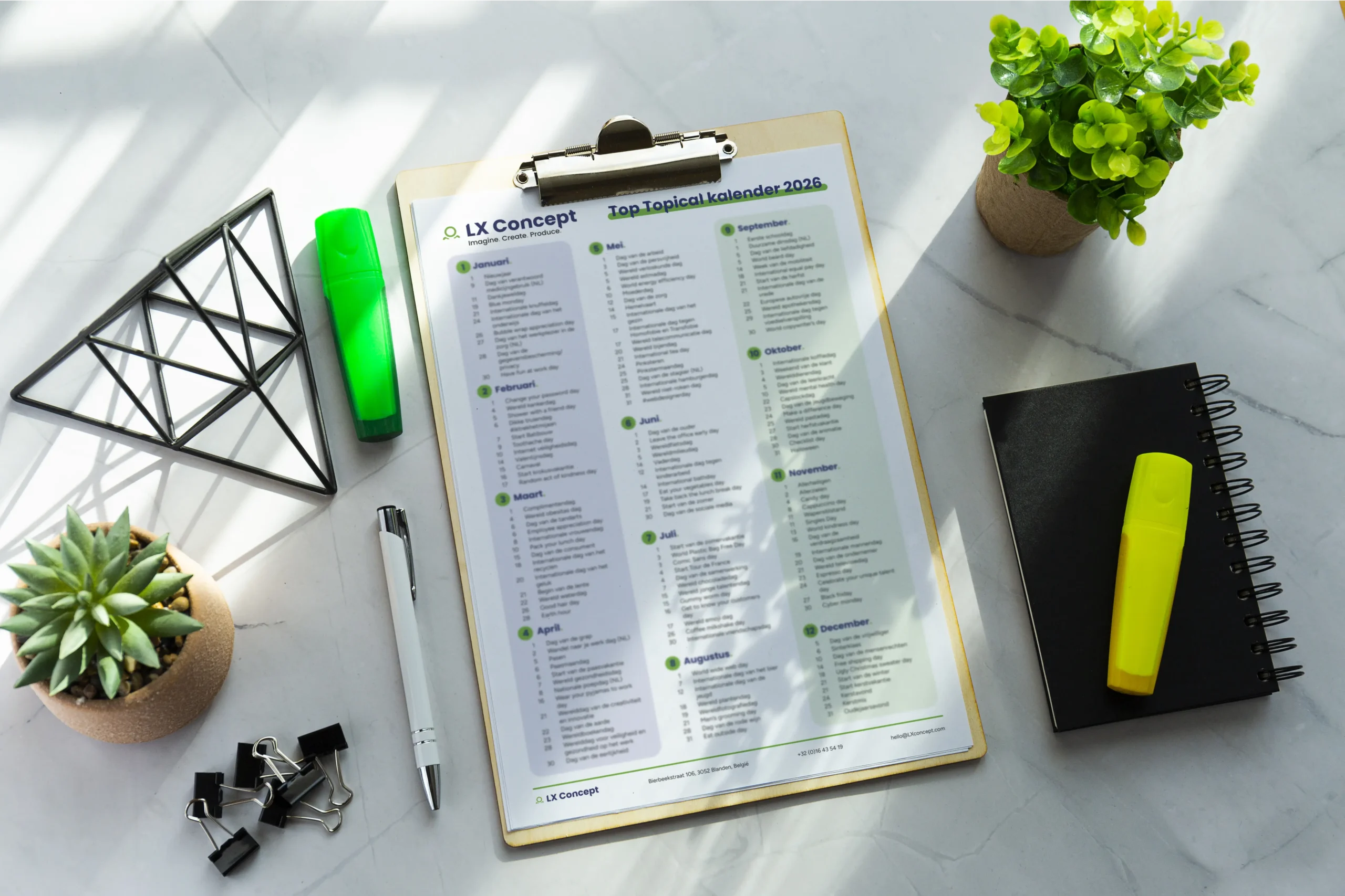 Top Topical kalender 2026