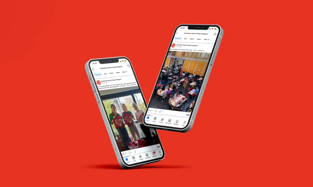 Sociale media berichten Duchenne Parent Project Belgium